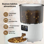 Dispensador Automático Inteligente para Mascotas con Wi-Fi, Cámara y Audio