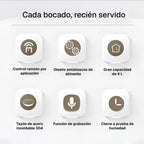 Dispensador Automático Inteligente para Mascotas con Wi-Fi, Cámara y Audio