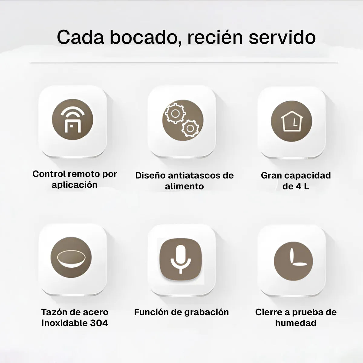 Dispensador Automático Inteligente para Mascotas con Wi-Fi, Cámara y Audio