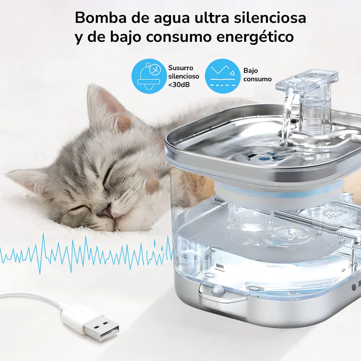 Bebedero Automático con Sensor para Perros y Gatos
